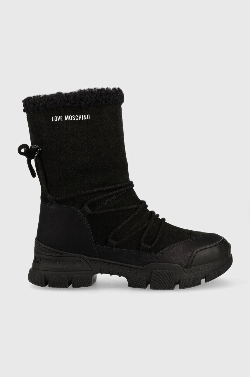 Love Moschino Велурени апрески в черно - Pepit.bg