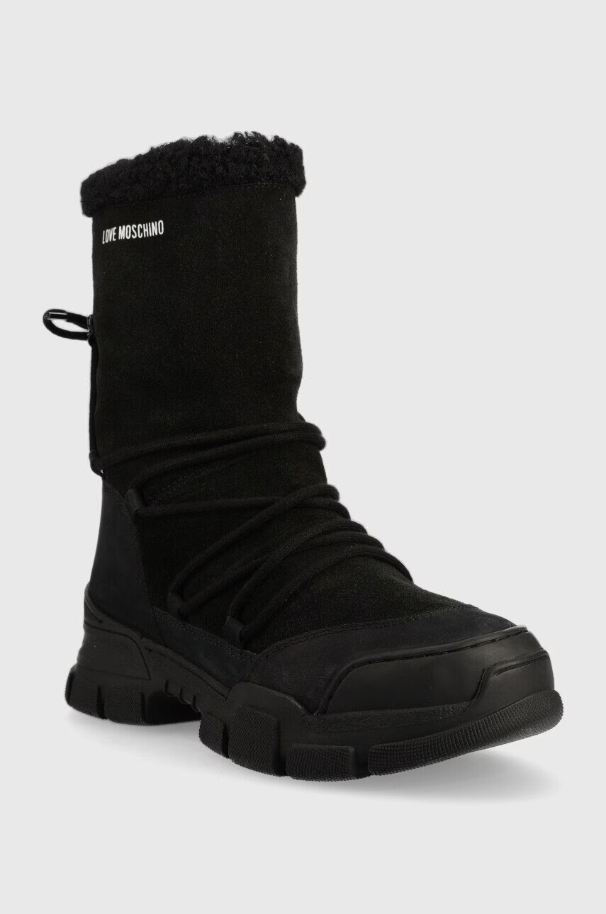 Love Moschino Велурени апрески в черно - Pepit.bg