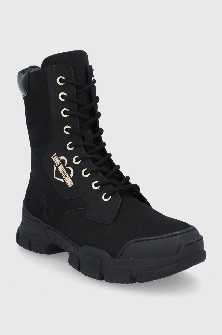 Love Moschino Велурени кубинки - Pepit.bg