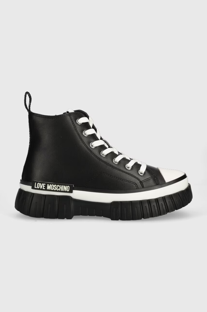Love Moschino Високи кецове в черно JA15505G1HIA0000 - Pepit.bg