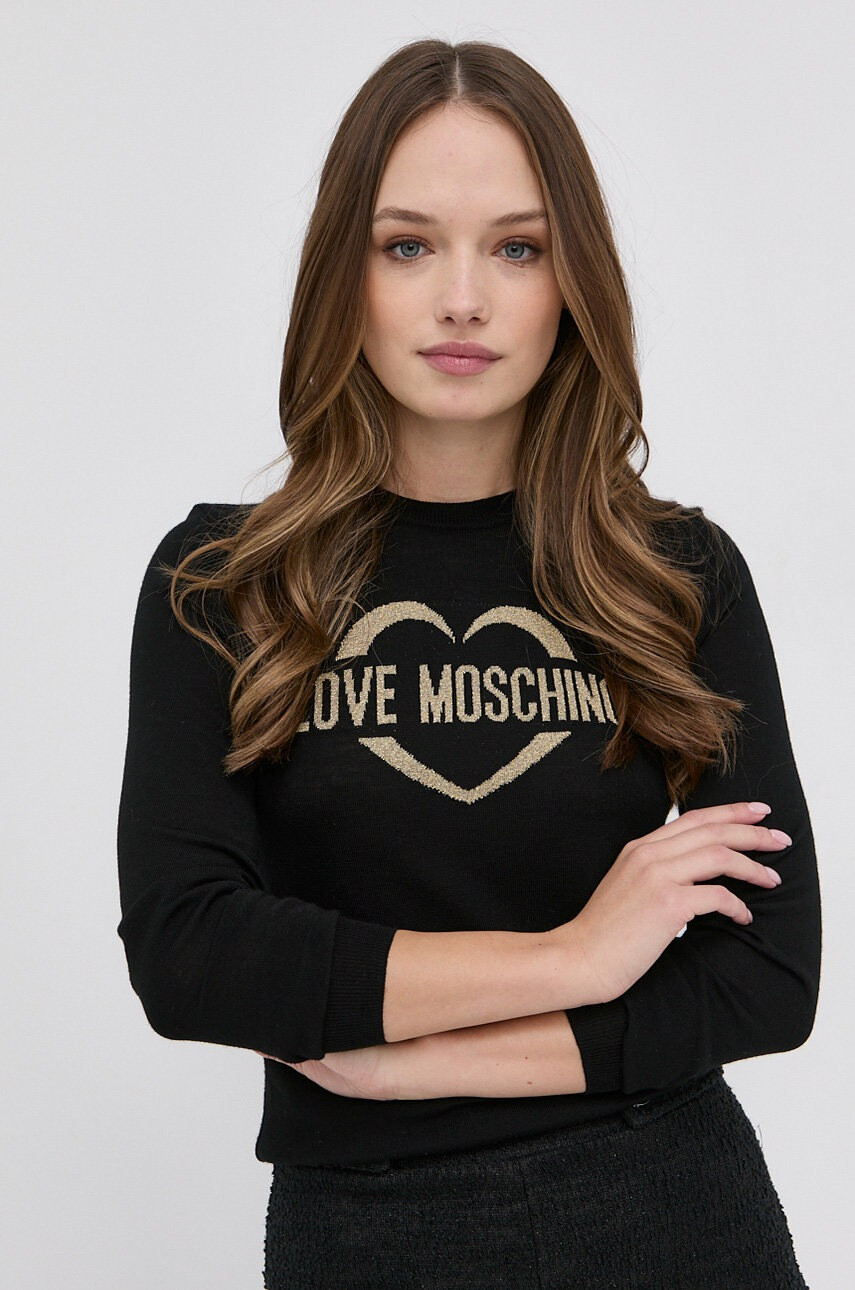 Love Moschino Вълнен пуловер - Pepit.bg