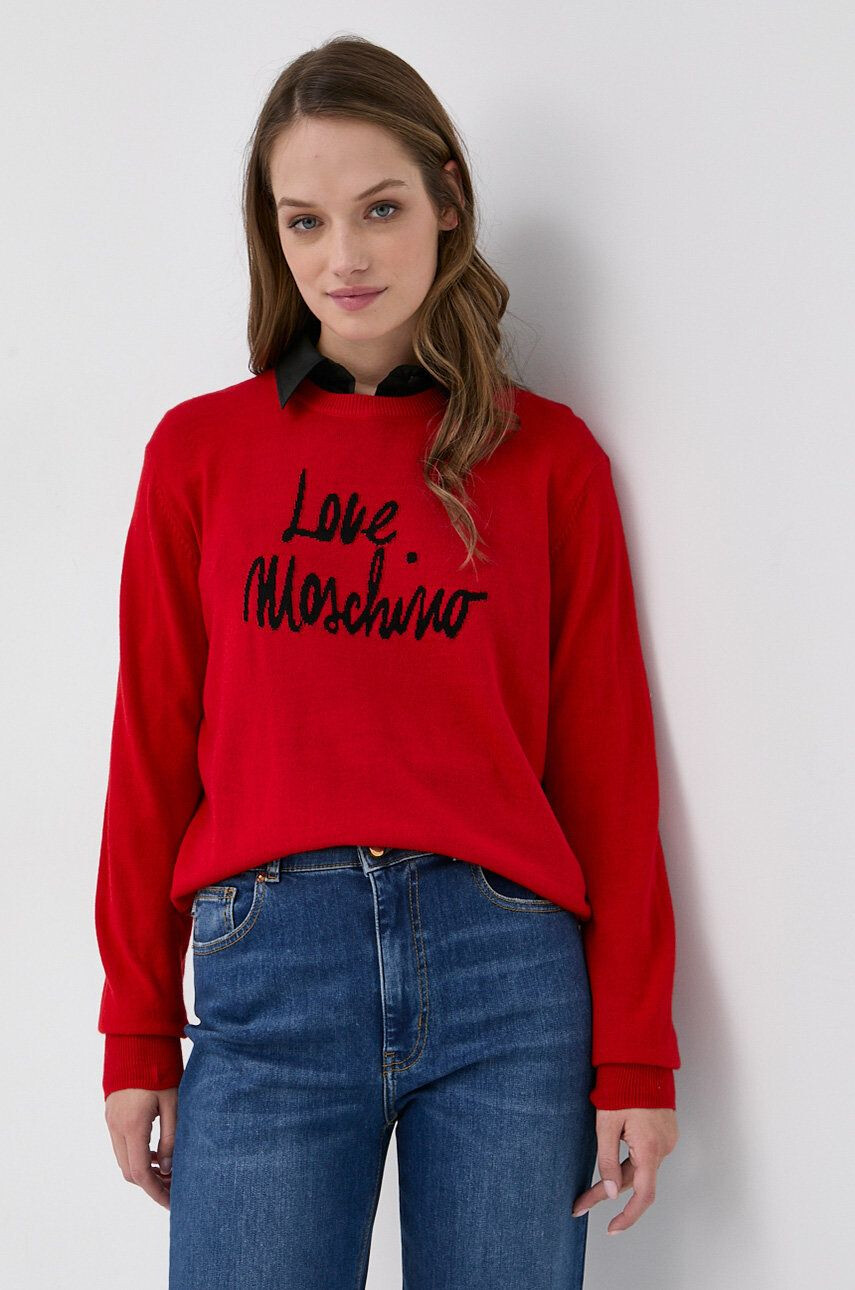 Love Moschino Вълнен пуловер - Pepit.bg