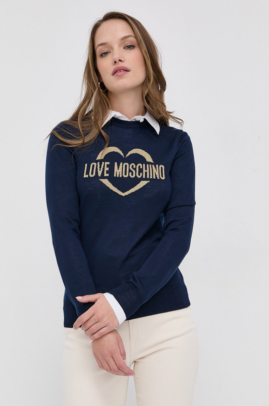 Love Moschino Вълнен пуловер - Pepit.bg