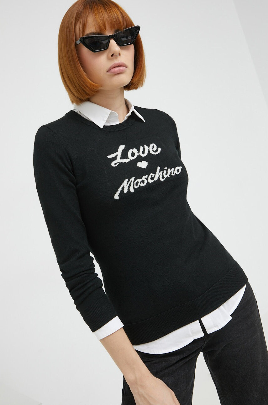 Love Moschino Вълнен пуловер - Pepit.bg