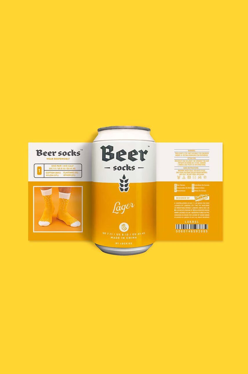 Luckies of London Чорапи в консерва Lager Beer - Pepit.bg