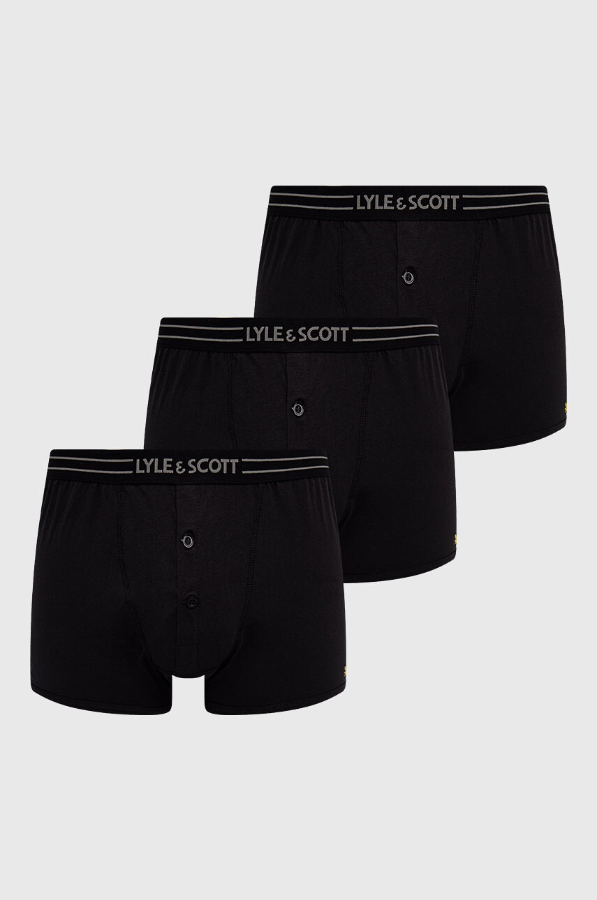 Lyle & Scott Боксерки (3 чифта) в черно - Pepit.bg