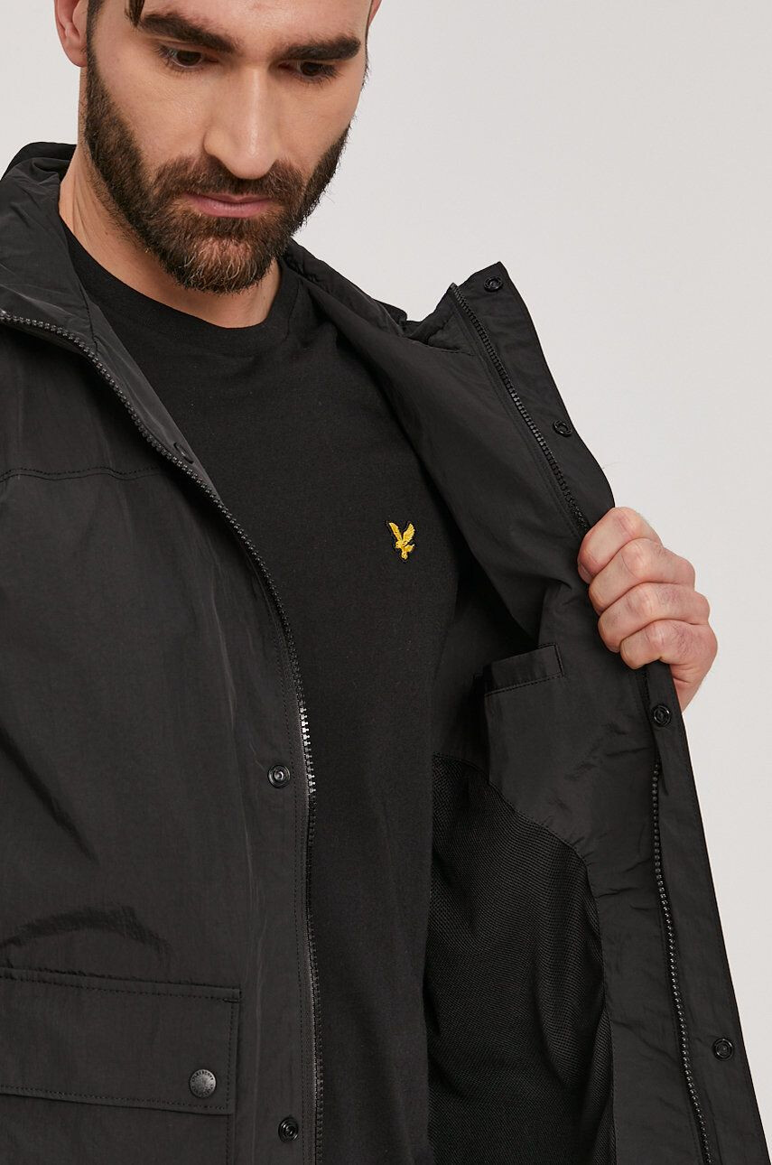 Lyle & Scott Яке мъжко в черно с преходна изолация - Pepit.bg