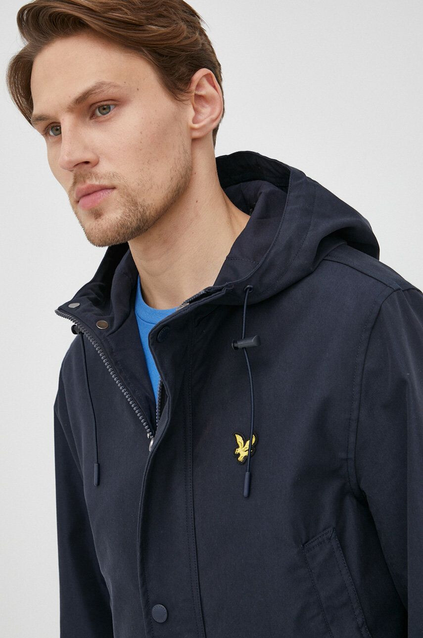 Lyle & Scott Яке мъжка в тъмносиньо с преходна изолация - Pepit.bg