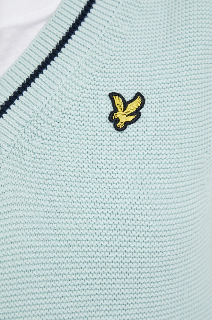 Lyle & Scott Памучен елек в зелено от лека материя - Pepit.bg