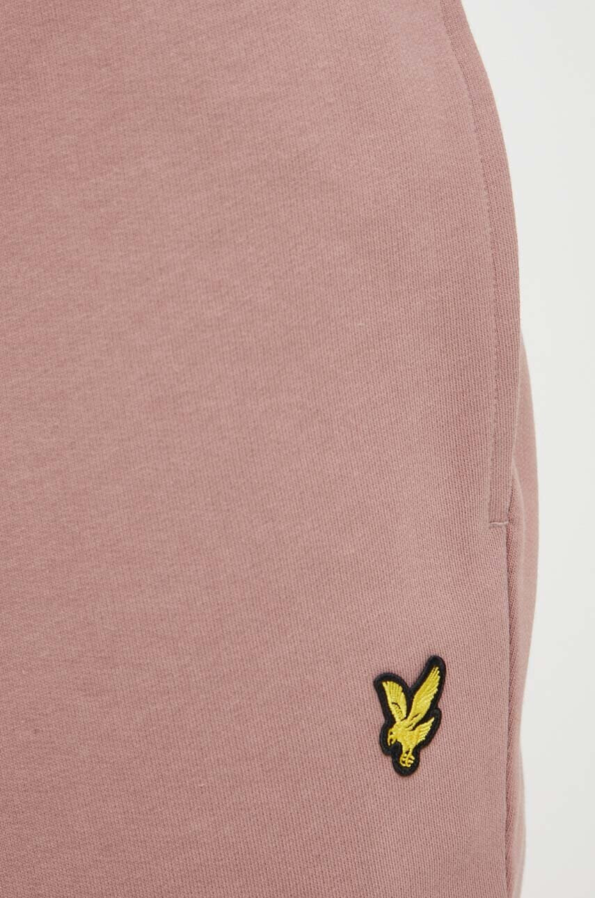Lyle & Scott Памучен къс панталон в розово - Pepit.bg