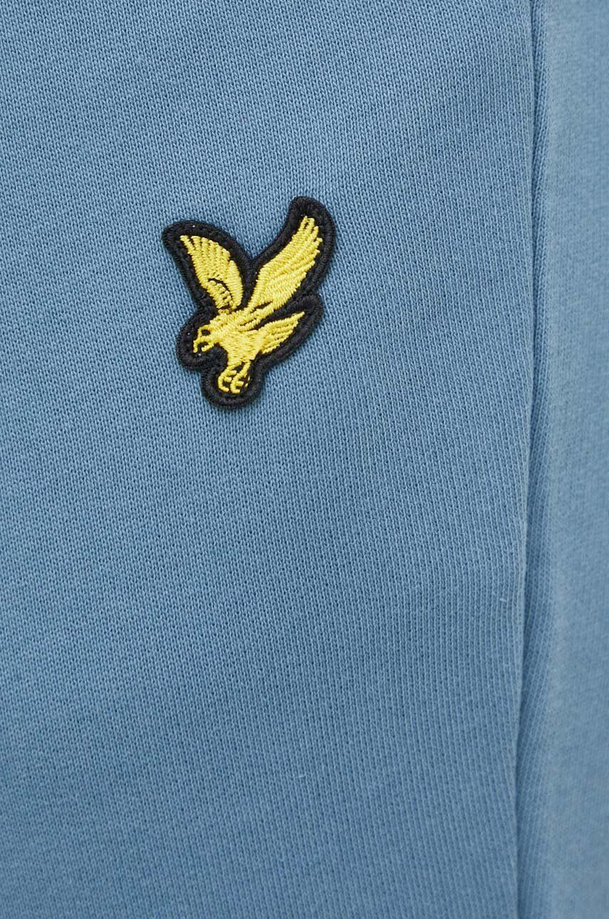 Lyle & Scott Памучен спортен панталон в черно с изчистен дизайн - Pepit.bg