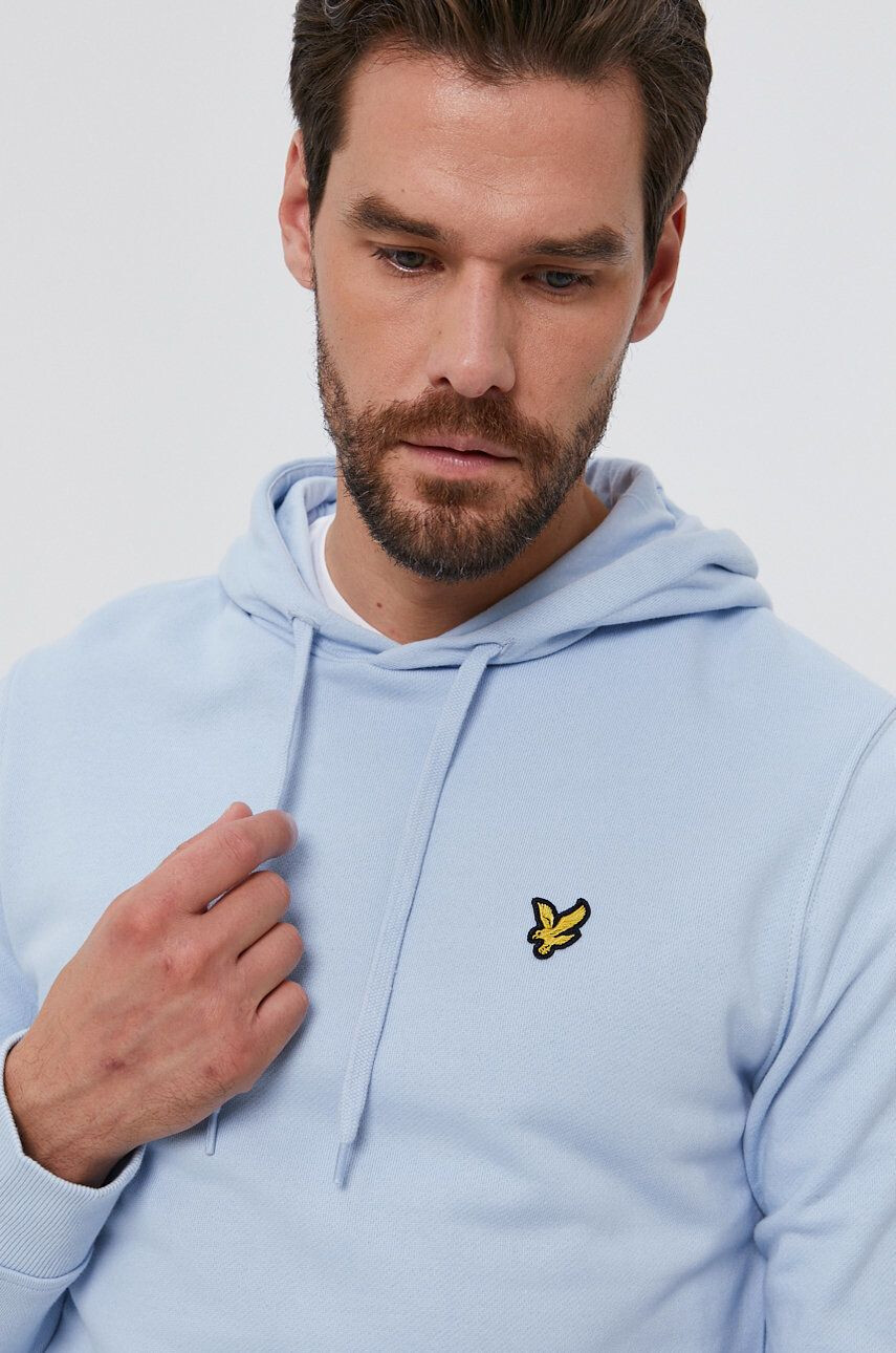 Lyle & Scott Памучен суичър мъжки с изчистен дизайн - Pepit.bg