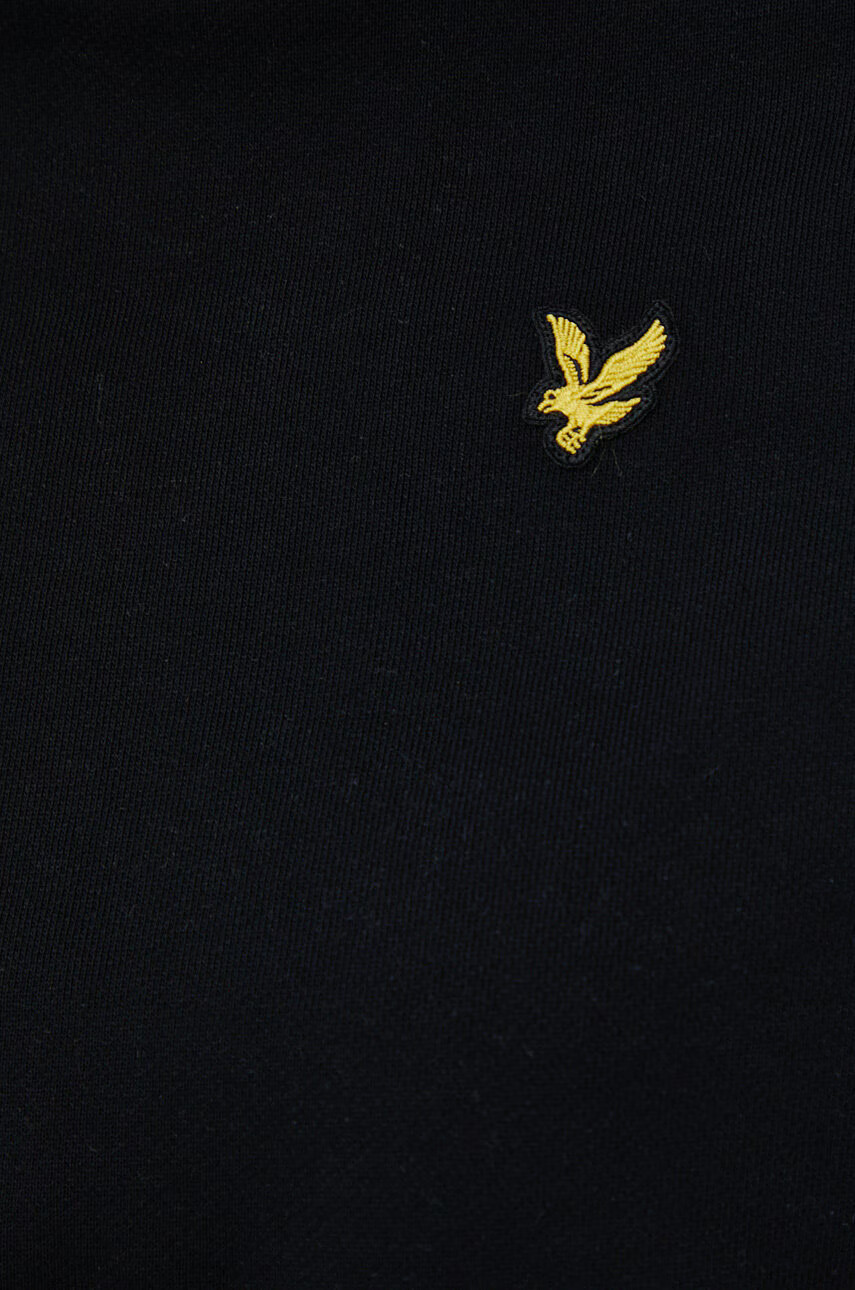 Lyle & Scott Памучен суичър дамска в черно с изчистен дизайн - Pepit.bg