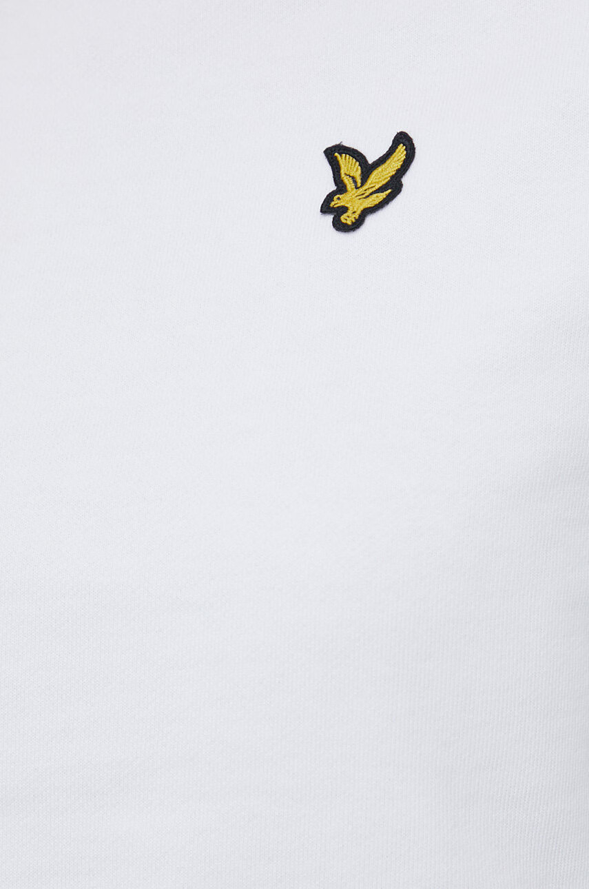 Lyle & Scott Памучен суичър дамска в бяло с изчистен дизайн - Pepit.bg