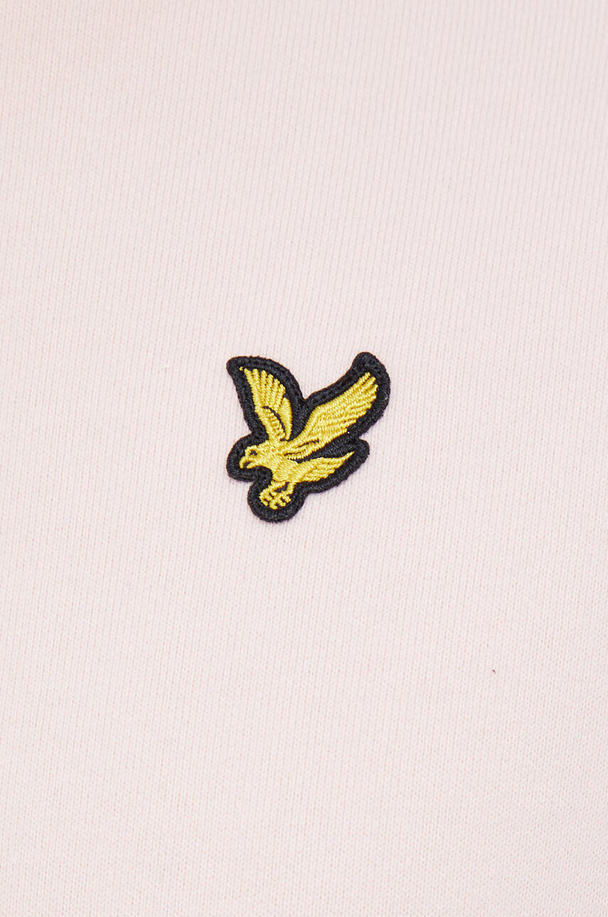 Lyle & Scott Памучен суичър в розово с изчистен дизайн - Pepit.bg
