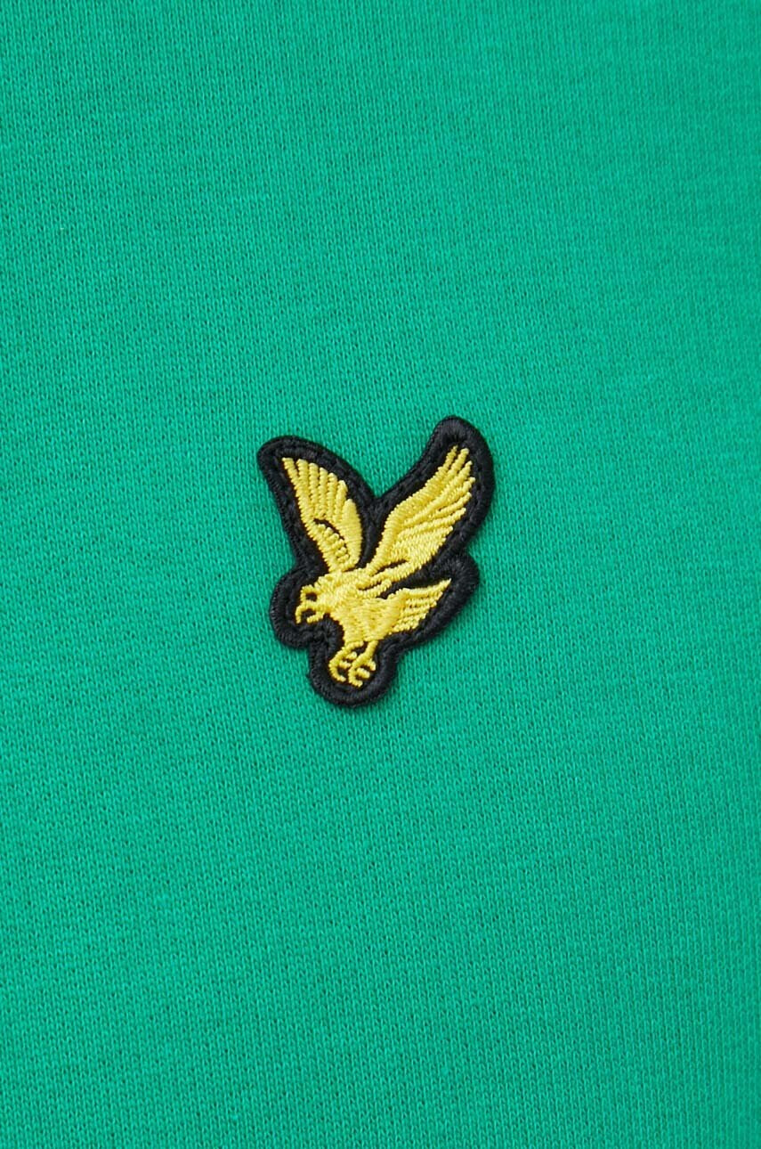 Lyle & Scott Памучен суичър в зелено с изчистен дизайн - Pepit.bg