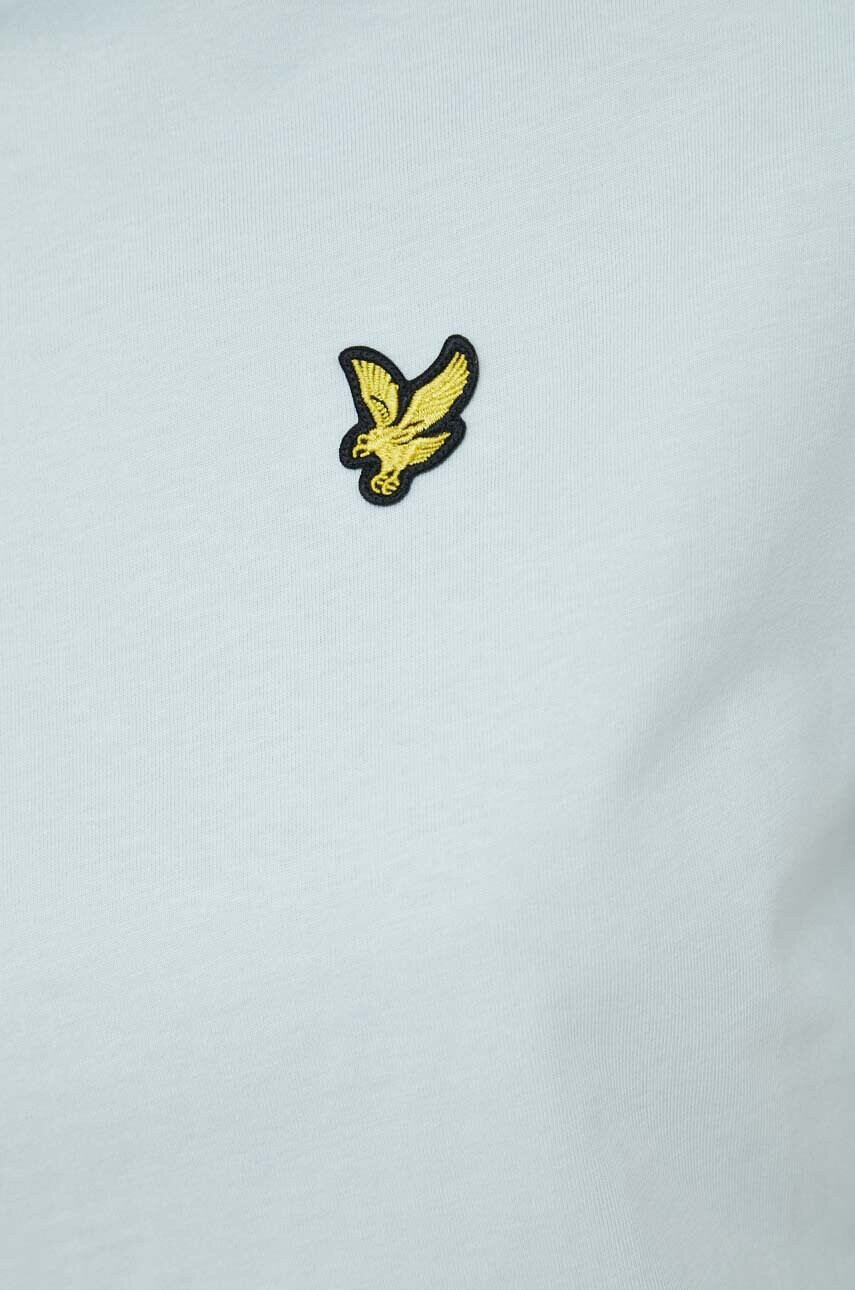 Lyle & Scott Памучна тениска в тюркоазено - Pepit.bg