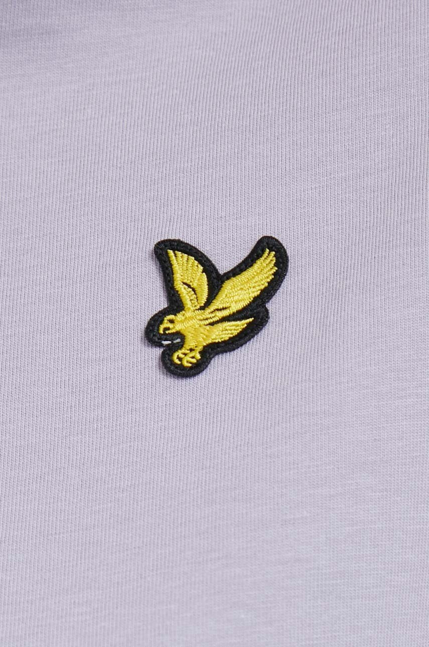 Lyle & Scott Памучна тениска в лилаво - Pepit.bg
