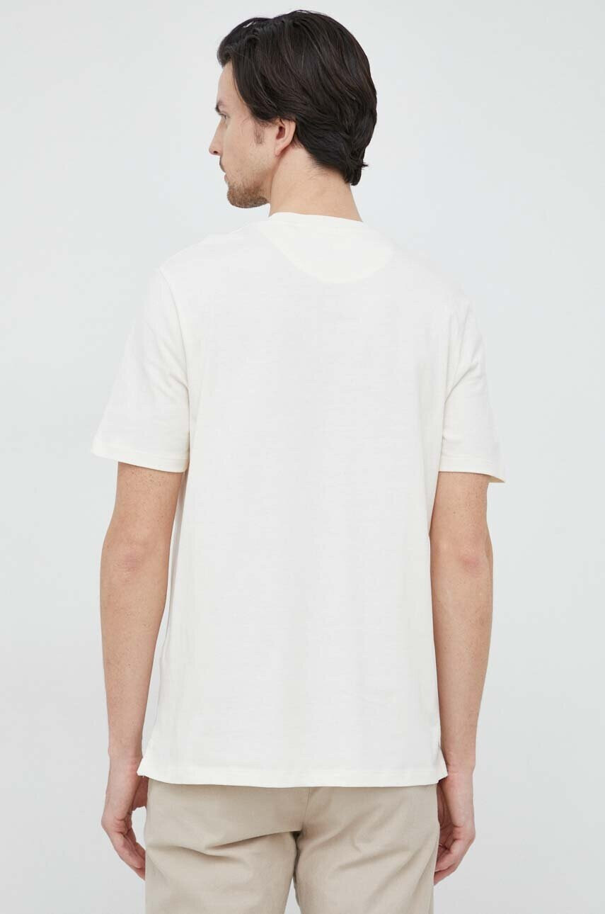 Lyle & Scott Памучна тениска в бежово с апликация - Pepit.bg