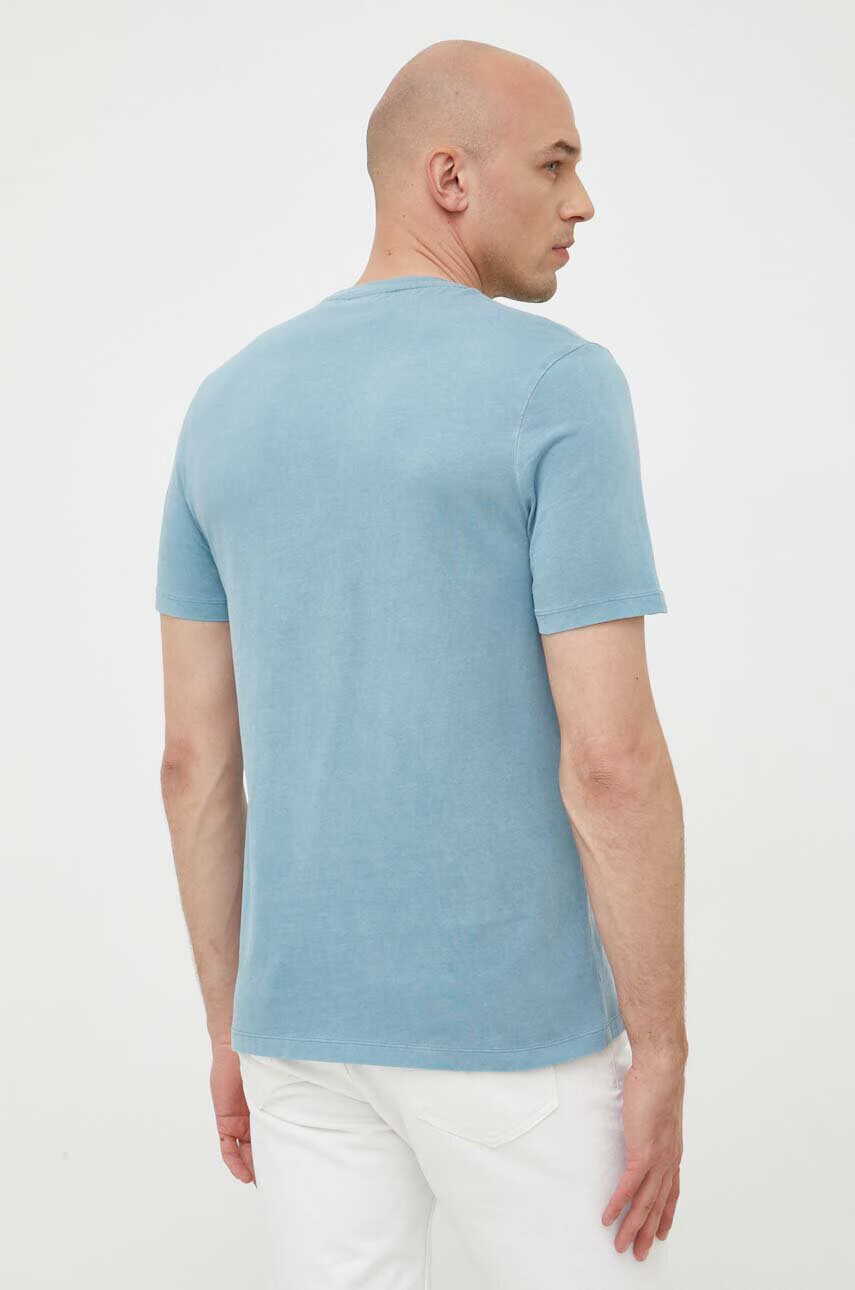Lyle & Scott Памучна тениска в синьо с принт - Pepit.bg