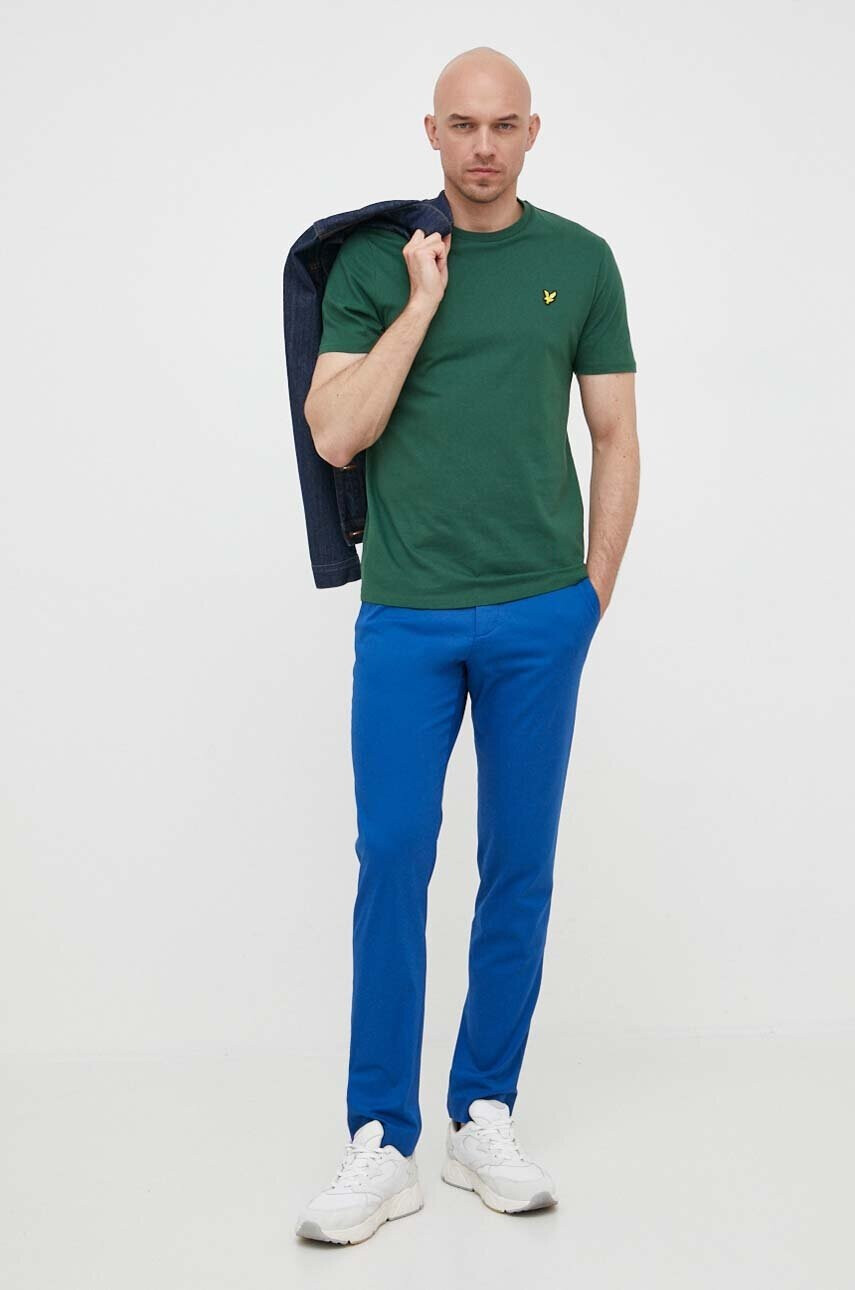 Lyle & Scott Памучна тениска в червено - Pepit.bg