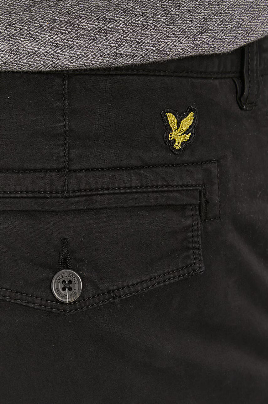 Lyle & Scott Панталон мъжки в черно със стандартна кройка - Pepit.bg