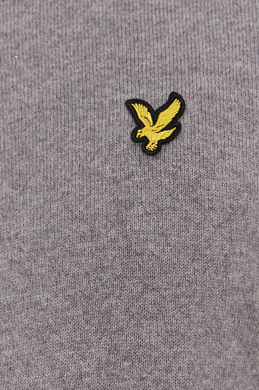 Lyle & Scott Пуловер мъжки в сиво от лека материя - Pepit.bg