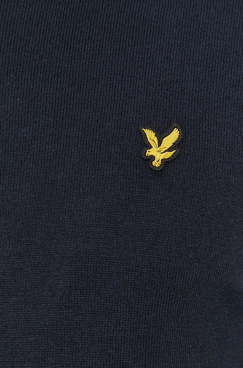 Lyle & Scott Пуловер мъжки в тъмносиньо от лека материя - Pepit.bg