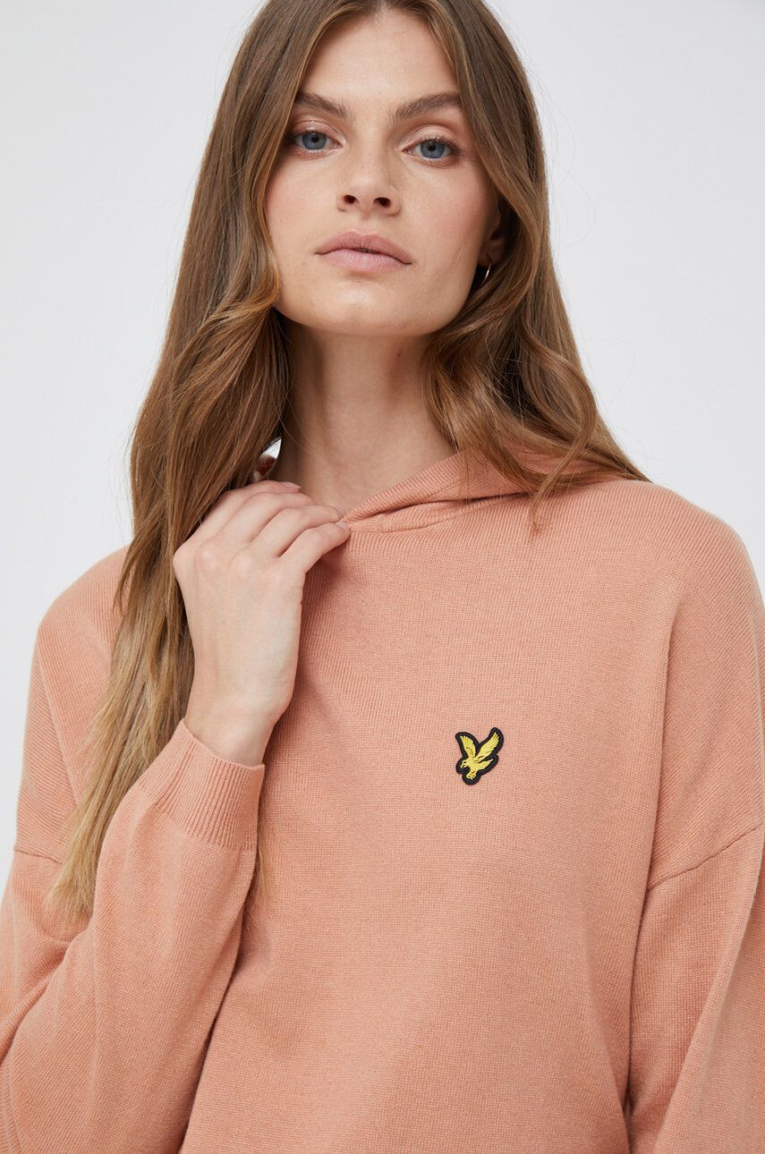 Lyle & Scott Пуловер с вълна мъжки в лилаво от лека материя - Pepit.bg