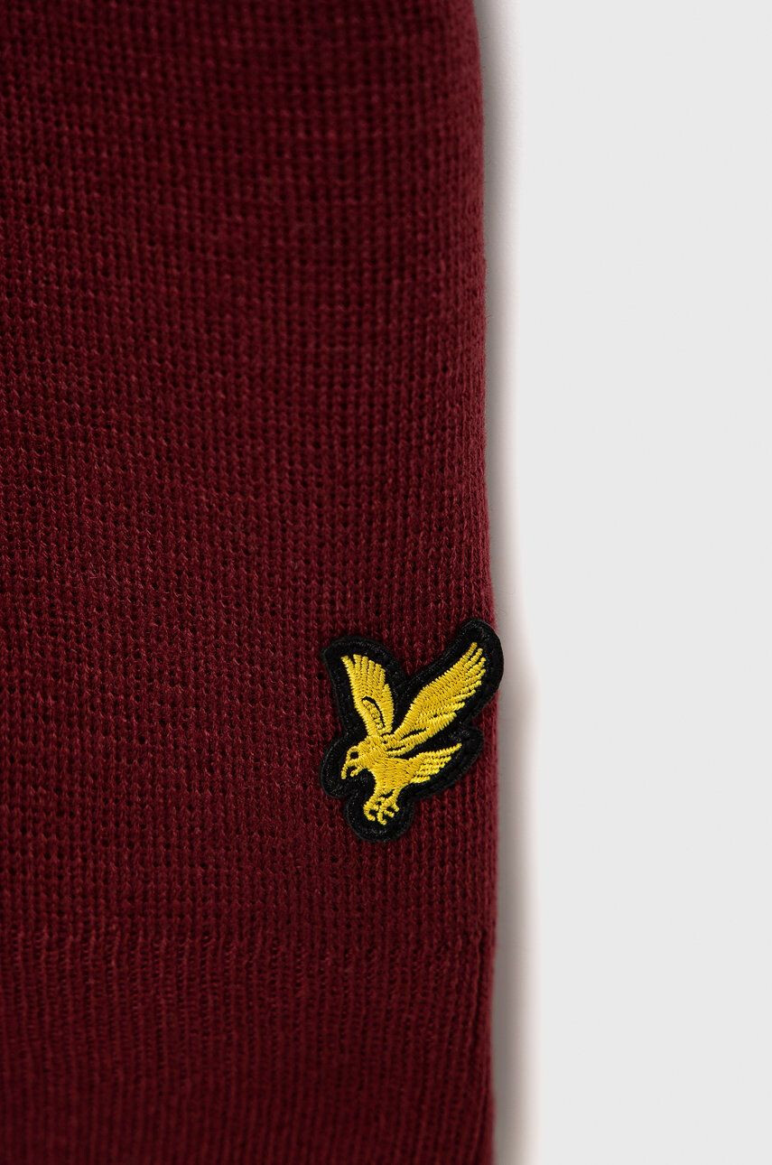 Lyle & Scott Шал в бордо с изчистен дизайн - Pepit.bg