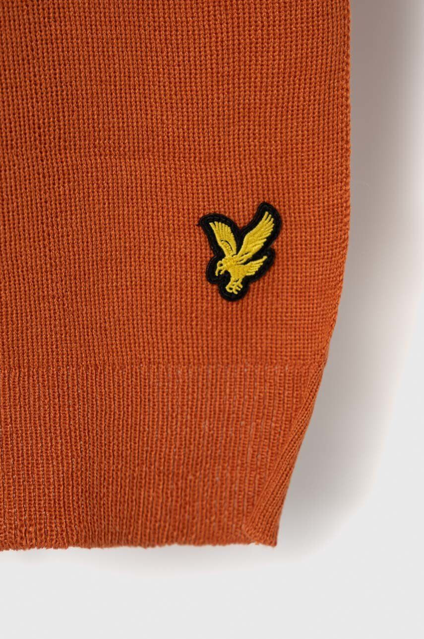 Lyle & Scott Шал в оранжево с изчистен дизайн - Pepit.bg