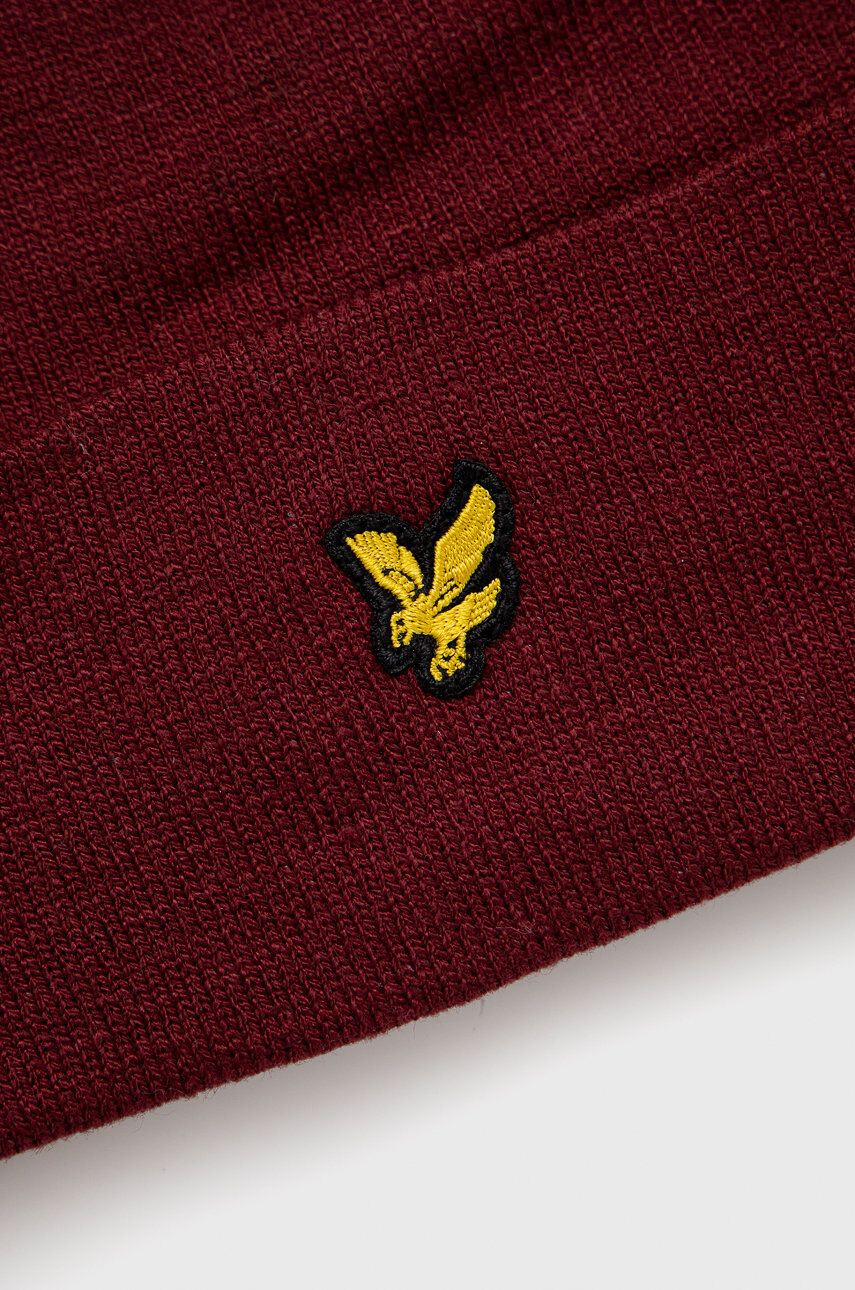 Lyle & Scott Шапка в бордо с фина плетка - Pepit.bg