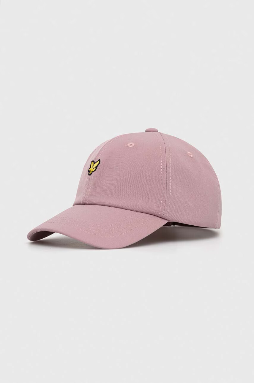 Lyle & Scott Шапка с козирка в лилаво с апликация - Pepit.bg