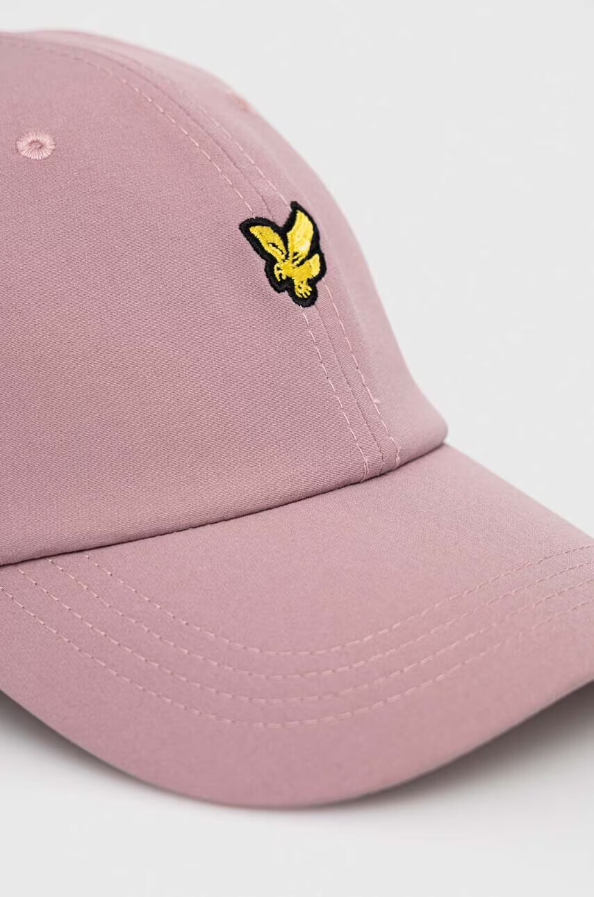 Lyle & Scott Шапка с козирка в лилаво с апликация - Pepit.bg