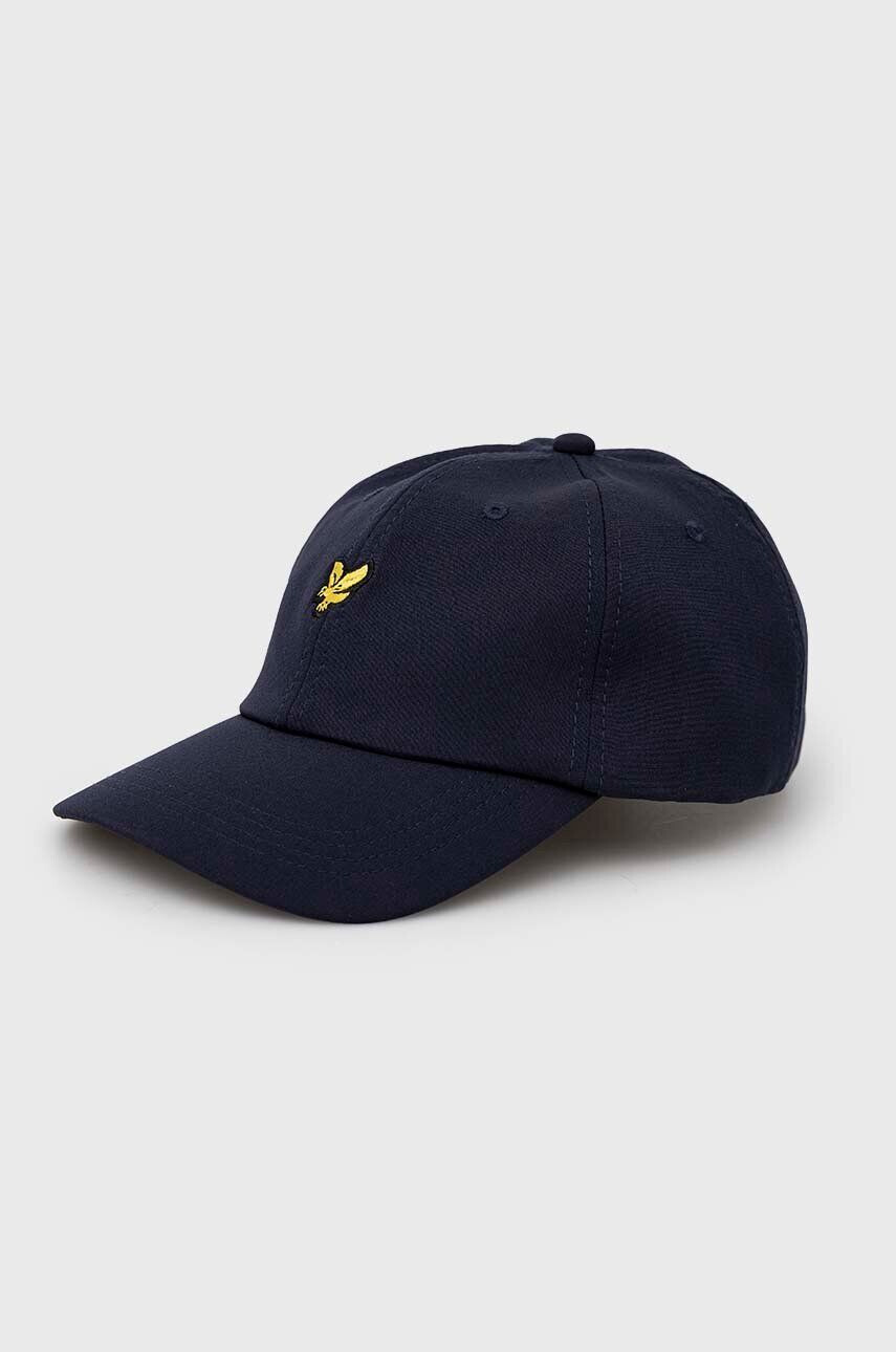 Lyle & Scott Шапка с козирка в тъмносиньо с апликация - Pepit.bg