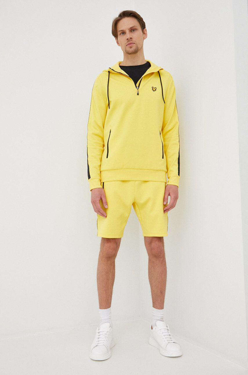 Lyle & Scott Суичър мъжка в жълто с апликация - Pepit.bg