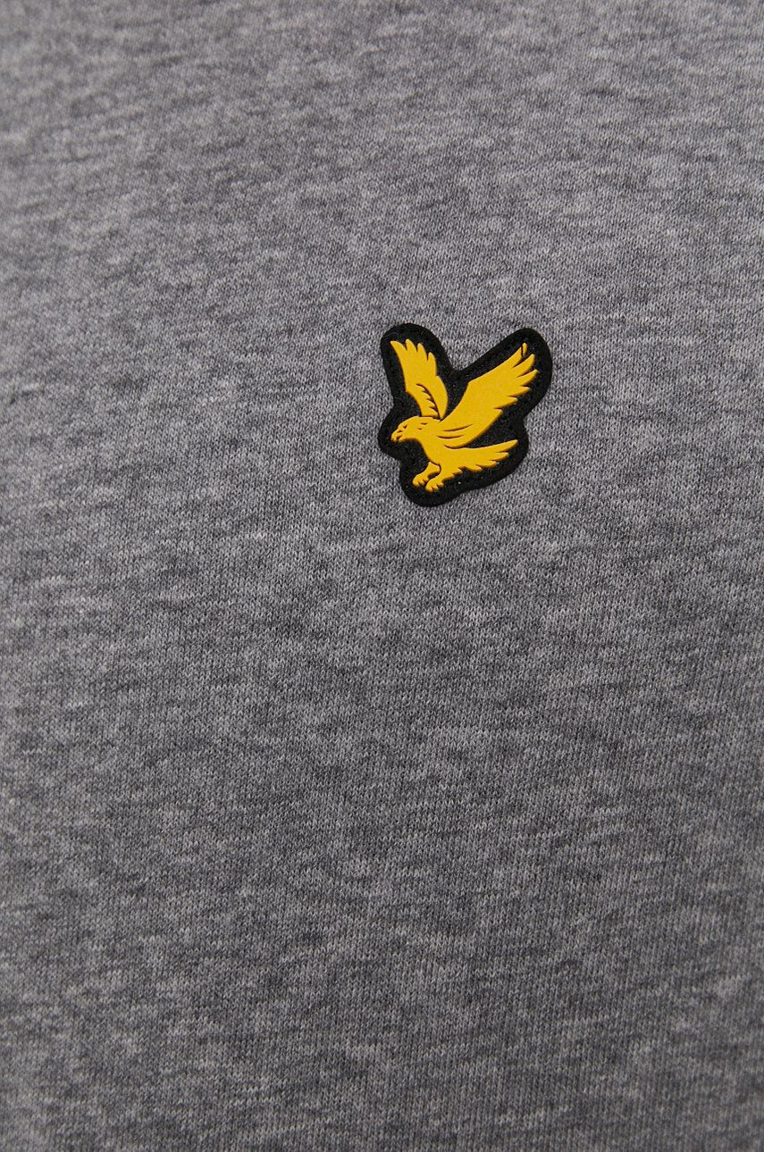 Lyle & Scott Суичър мъжки в сиво с изчистен дизайн - Pepit.bg