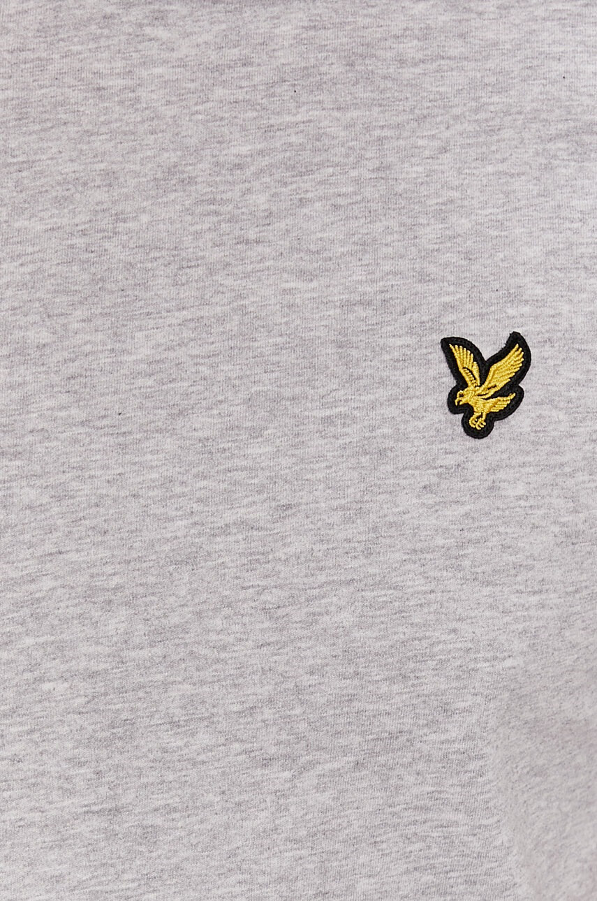 Lyle & Scott Тениска мъжка в сиво с изчистен дизайн - Pepit.bg