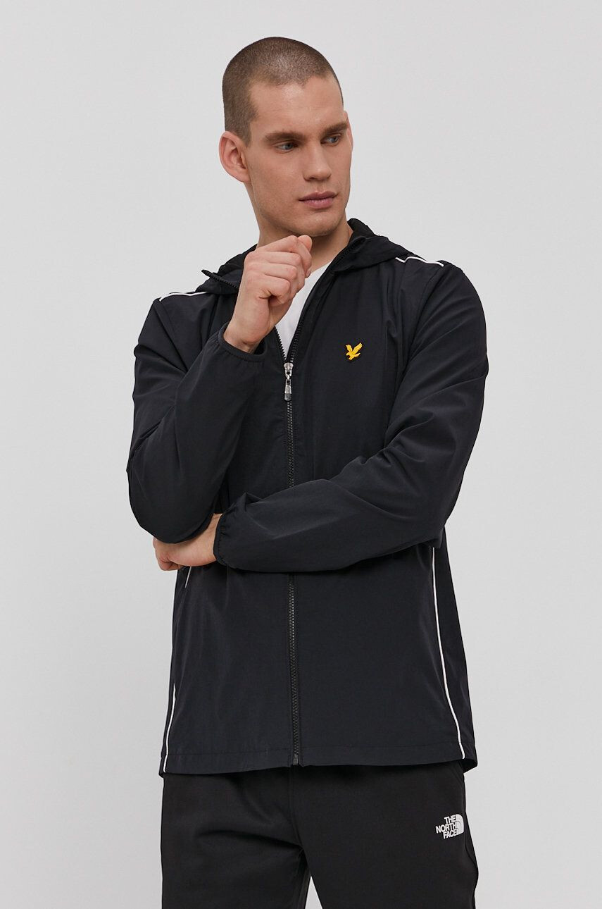 Lyle & Scott Яке мъжко в черно с преходна изолация - Pepit.bg