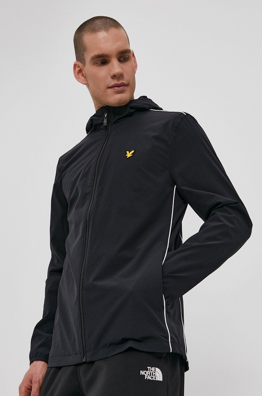 Lyle & Scott Яке мъжко в черно с преходна изолация - Pepit.bg