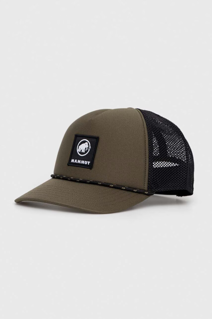 Mammut Шапка с козирка Crag Logo в зелено с апликация - Pepit.bg