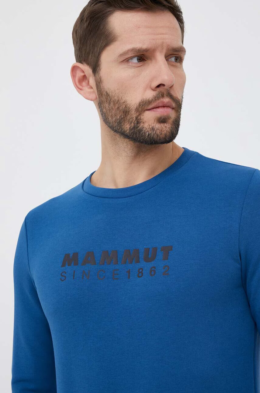 Mammut Спортен суичър Core ML в тъмносиньо с принт - Pepit.bg