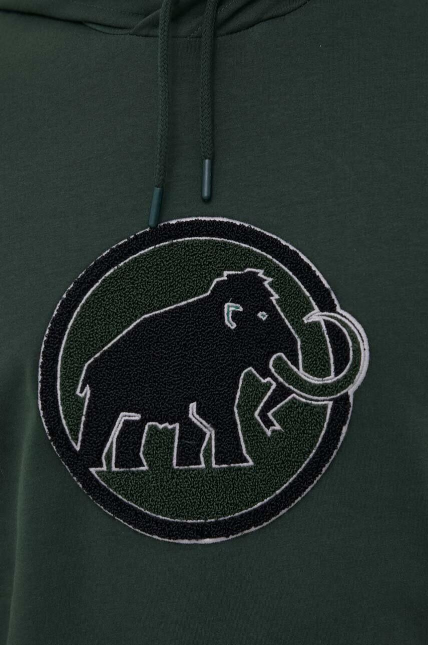 Mammut Суичър Circle в зелено с качулка с апликация - Pepit.bg