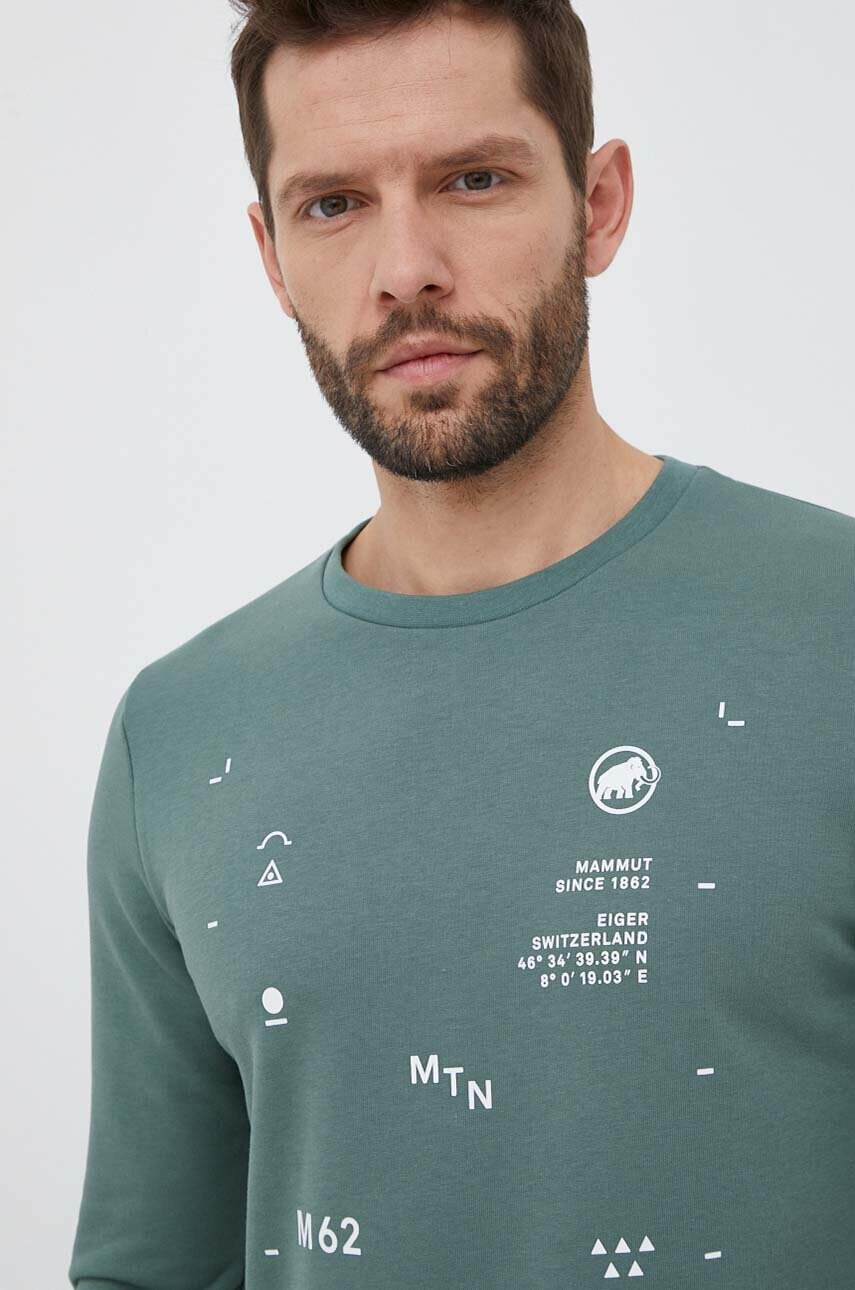 Mammut Суичър Core Logo в зелено с принт - Pepit.bg