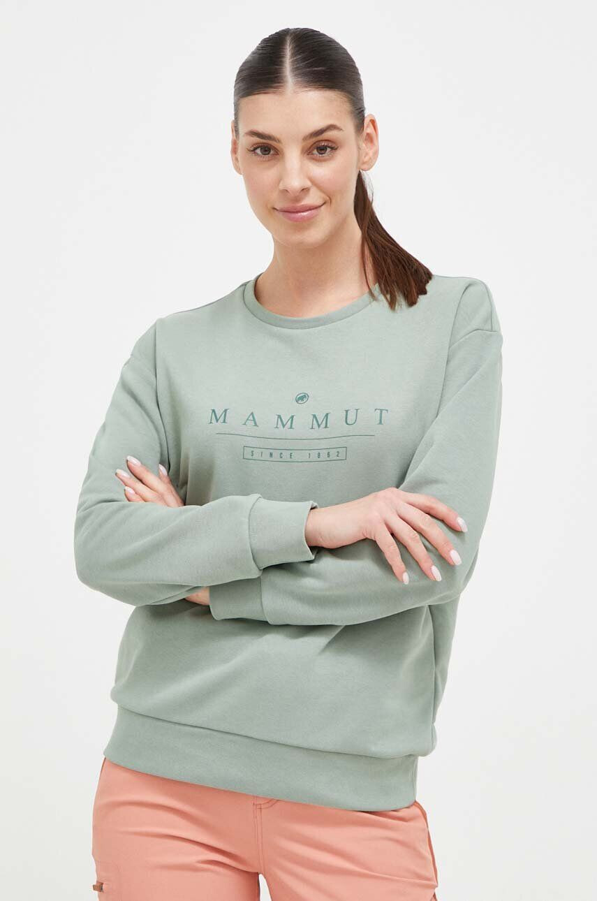 Mammut Суичър Core ML Logo в зелено с принт - Pepit.bg