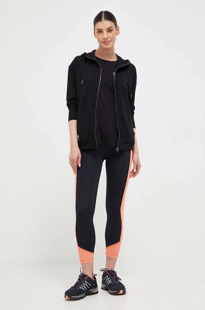 Mammut Суичър ML Hooded в черно с качулка с изчистен дизайн - Pepit.bg