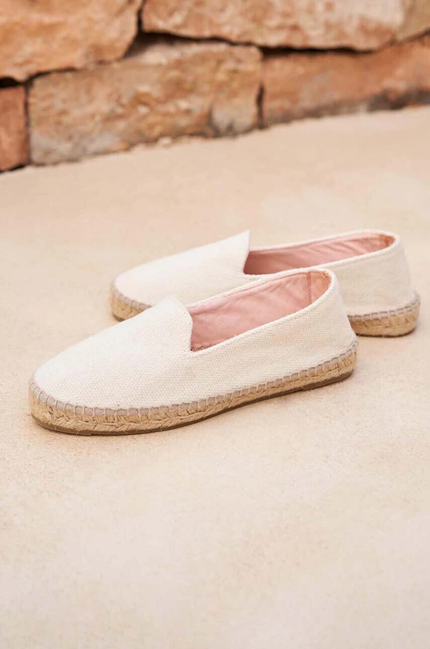 Manebi Еспадрили Flat Espadrilles в бяло O 7.0 N0 - Pepit.bg