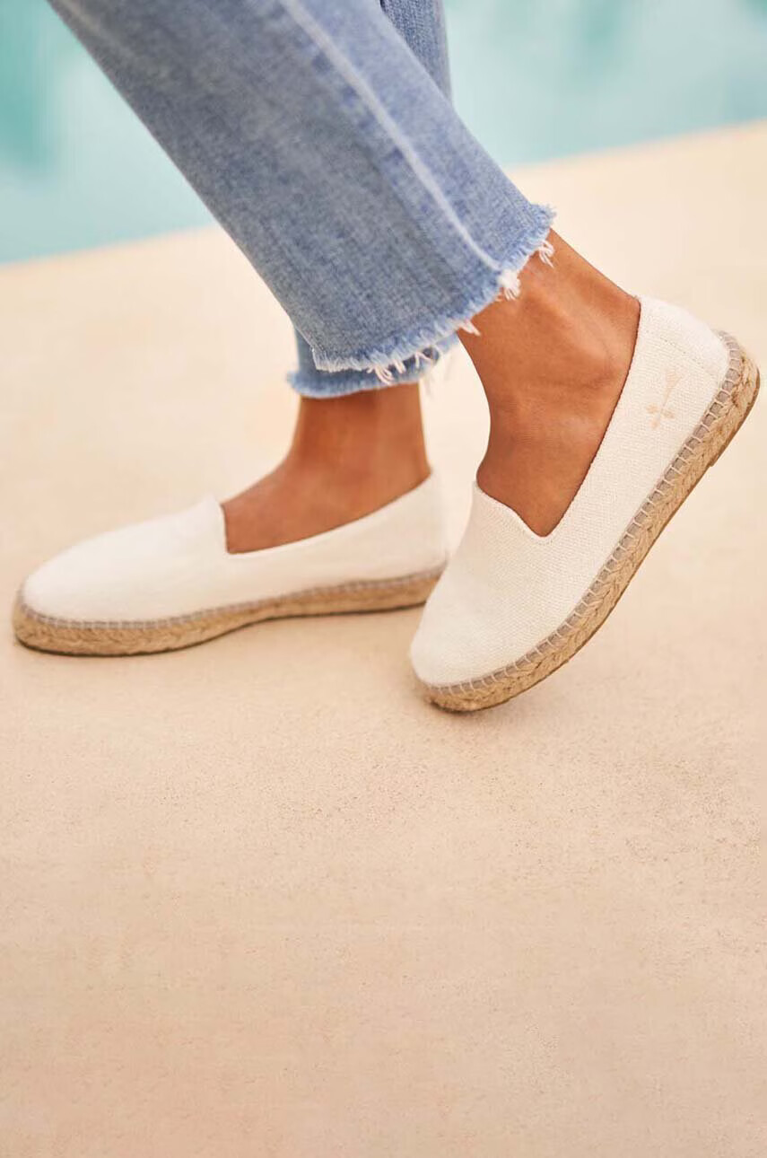 Manebi Еспадрили Flat Espadrilles в бяло O 7.0 N0 - Pepit.bg
