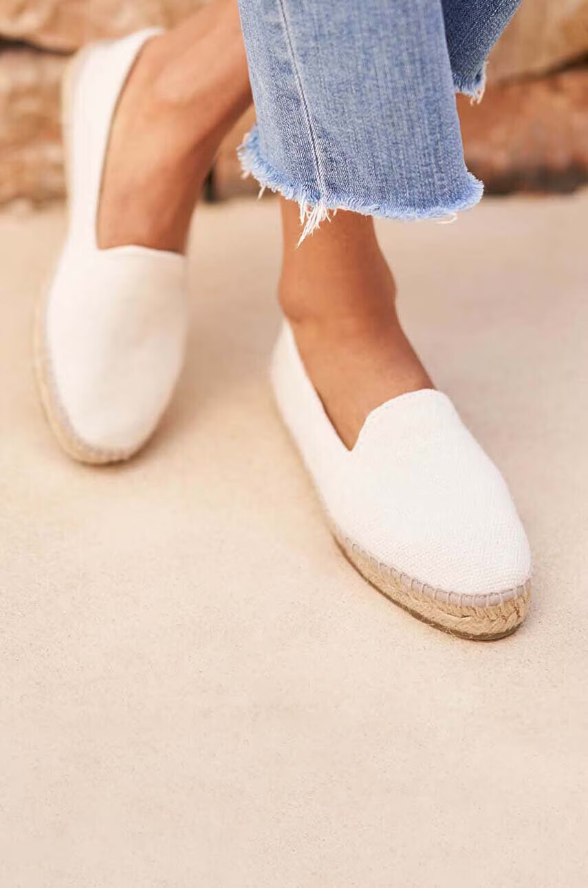 Manebi Еспадрили Flat Espadrilles в бяло O 7.0 N0 - Pepit.bg