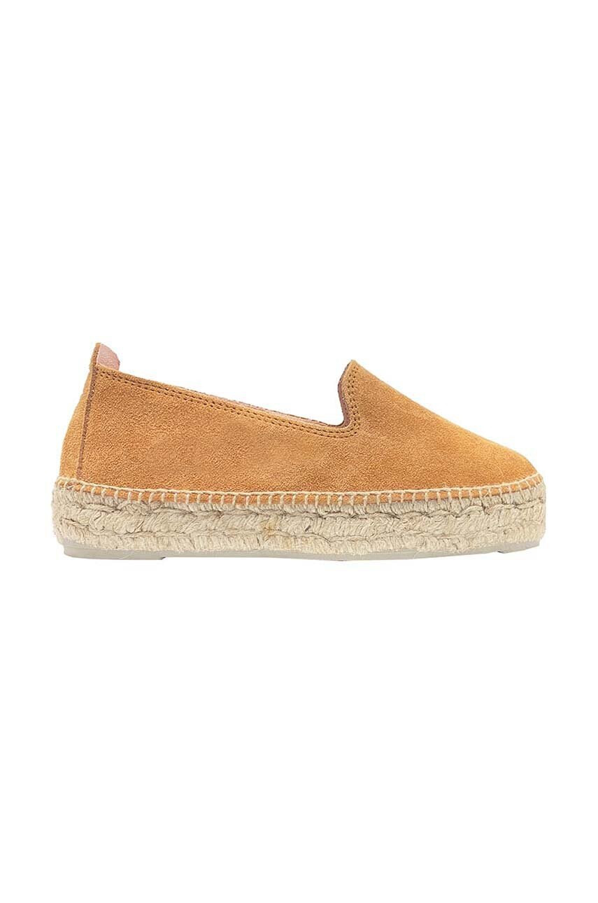 Manebi Велурени еспадрили Double Sole Espadrilles в кафяво с платформа R 3.9 D0 - Pepit.bg